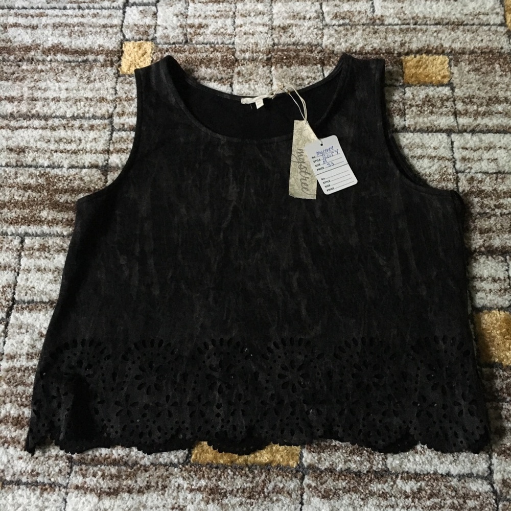 Mystree Black Tank Top